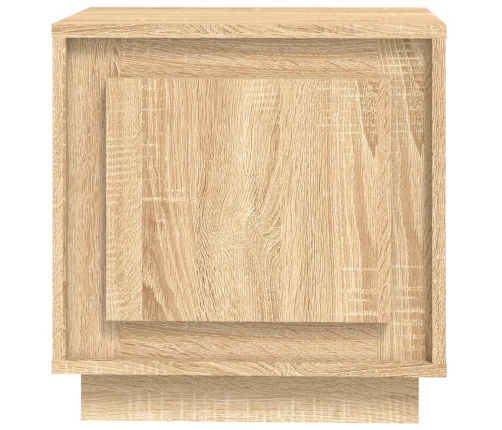 Mesitas de noche 2 uds madera contrachapada roble 44x35x45 cm