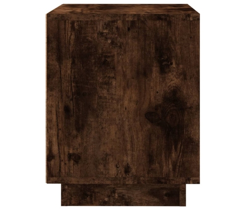 vidaXL Mesita de noche madera contrachapada roble ahumado 44x35x45 cm