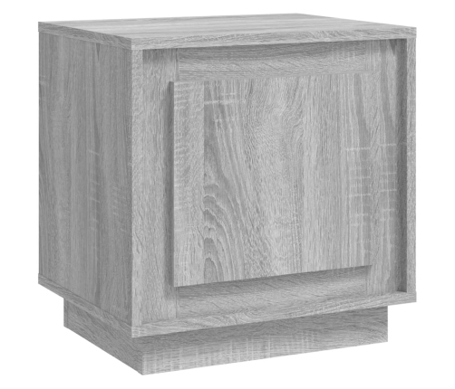 Mesita de noche madera contrachapada gris sonoma 44x35x45 cm