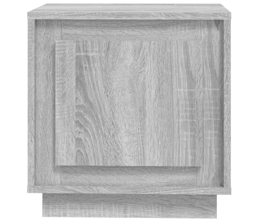 Mesita de noche madera contrachapada gris sonoma 44x35x45 cm