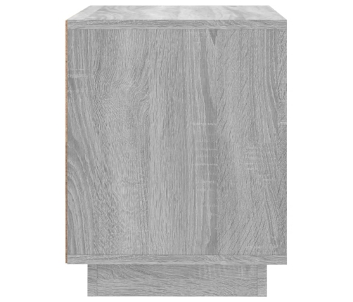 Mesita de noche madera contrachapada gris sonoma 44x35x45 cm