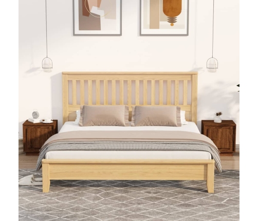 vidaXL Mesita noche 2 uds madera contrachapada marrón roble 44x35x45cm