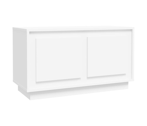 vidaXL Mueble de TV madera contrachapada blanco 80x35x45 cm