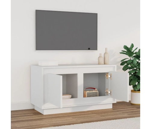 vidaXL Mueble de TV madera contrachapada blanco 80x35x45 cm