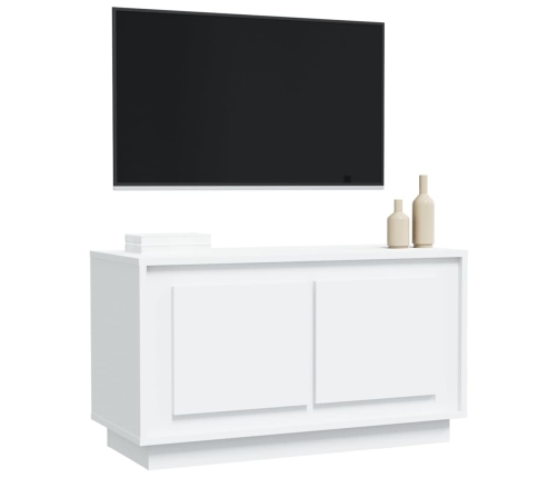 vidaXL Mueble de TV madera contrachapada blanco 80x35x45 cm