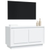 vidaXL Mueble de TV madera contrachapada blanco 80x35x45 cm