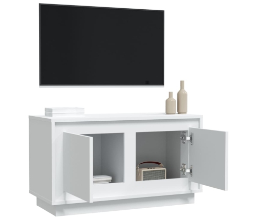 vidaXL Mueble de TV madera contrachapada blanco 80x35x45 cm