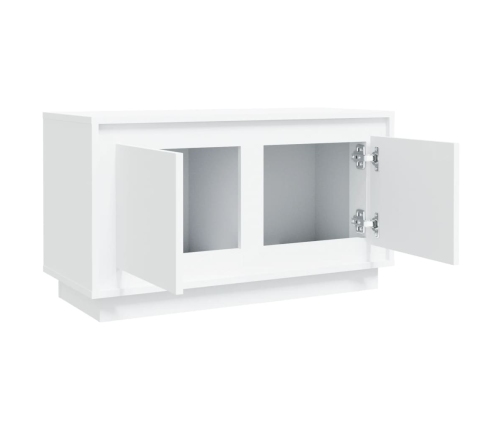 vidaXL Mueble de TV madera contrachapada blanco 80x35x45 cm