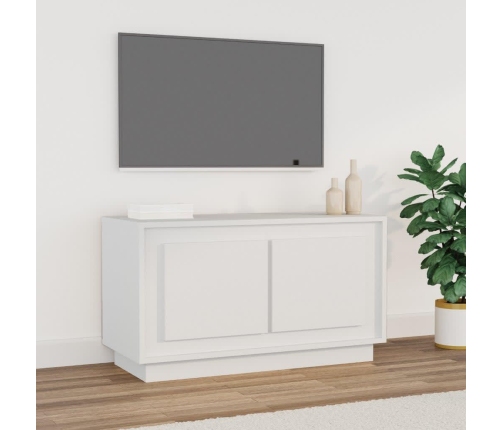 vidaXL Mueble de TV madera contrachapada blanco 80x35x45 cm