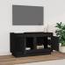 Mueble para TV madera contrachapada negro 80x35x45 cm