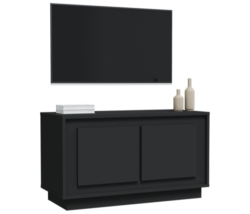 Mueble para TV madera contrachapada negro 80x35x45 cm