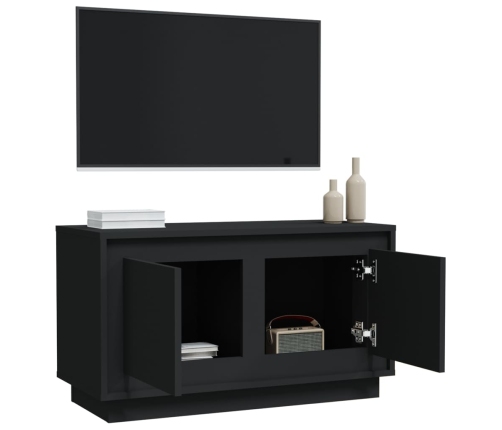 Mueble para TV madera contrachapada negro 80x35x45 cm