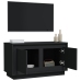 Mueble para TV madera contrachapada negro 80x35x45 cm