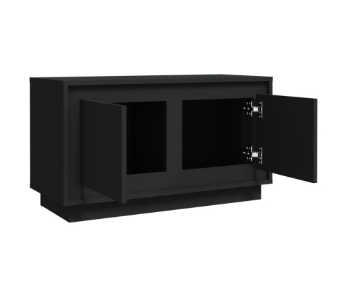 Mueble para TV madera contrachapada negro 80x35x45 cm