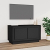 Mueble para TV madera contrachapada negro 80x35x45 cm