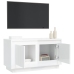 Mueble para TV madera contrachapada blanco brillo 80x35x45 cm