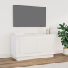 Mueble para TV madera contrachapada blanco brillo 80x35x45 cm