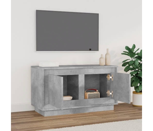 Mueble para TV madera contrachapada gris hormigón 80x35x45 cm