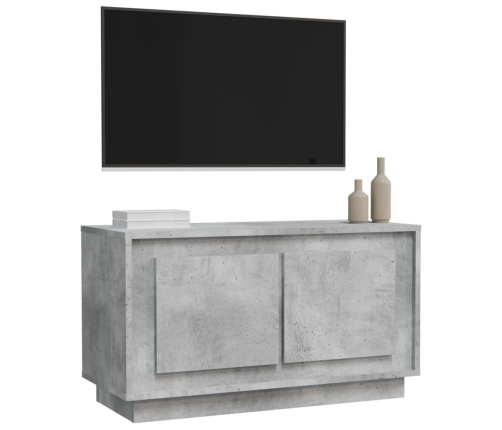 Mueble para TV madera contrachapada gris hormigón 80x35x45 cm