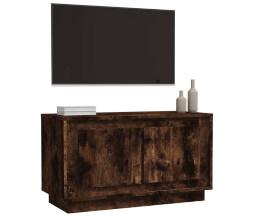 Mueble para TV madera contrachapada roble ahumado 80x35x45 cm