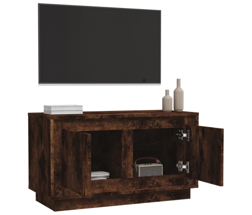 Mueble para TV madera contrachapada roble ahumado 80x35x45 cm