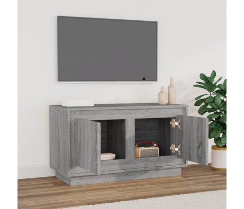 Mueble para TV madera contrachapada gris Sonoma 80x35x45 cm