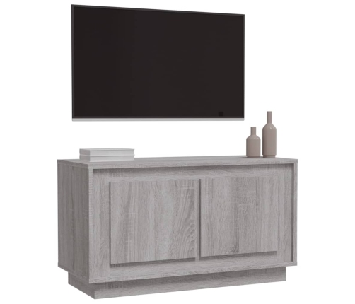 Mueble para TV madera contrachapada gris Sonoma 80x35x45 cm