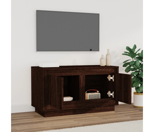 Mueble para TV madera contrachapada roble marrón 80x35x45 cm