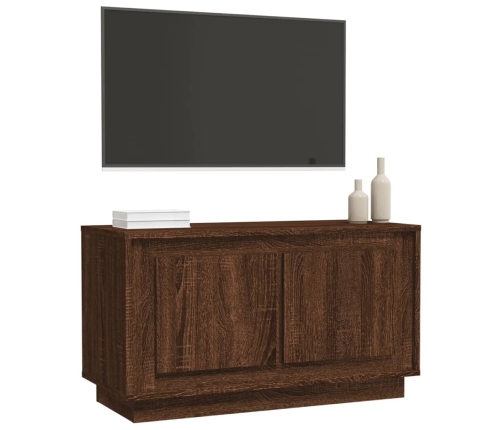 Mueble para TV madera contrachapada roble marrón 80x35x45 cm