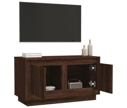 Mueble para TV madera contrachapada roble marrón 80x35x45 cm