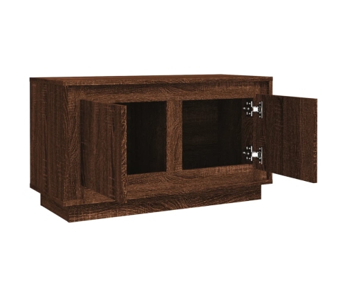 vidaXL Mueble para TV madera contrachapada roble marrón 80x35x45 cm