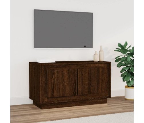 Mueble para TV madera contrachapada roble marrón 80x35x45 cm