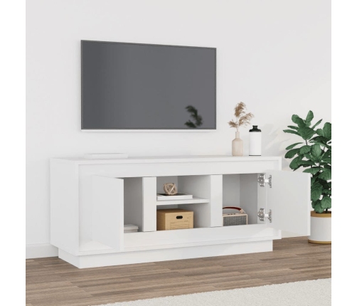 Mueble para TV madera contrachapada negro 102x35x45 cm