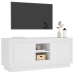 Mueble para TV madera contrachapada negro 102x35x45 cm