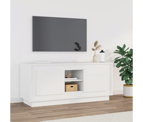 Mueble para TV madera contrachapada negro 102x35x45 cm