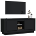 Mueble de TV madera contrachapada negro 102x35x45 cm