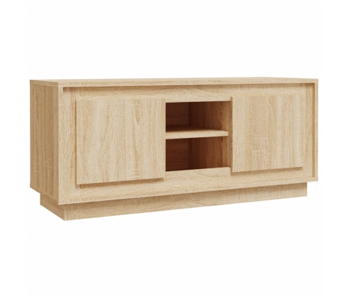 Mueble de TV madera contrachapada roble Sonoma 102x35x45 cm