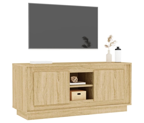 Mueble de TV madera contrachapada roble Sonoma 102x35x45 cm