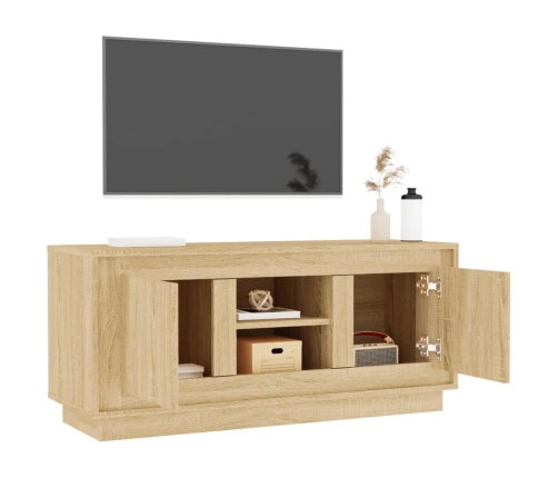 Mueble de TV madera contrachapada roble Sonoma 102x35x45 cm