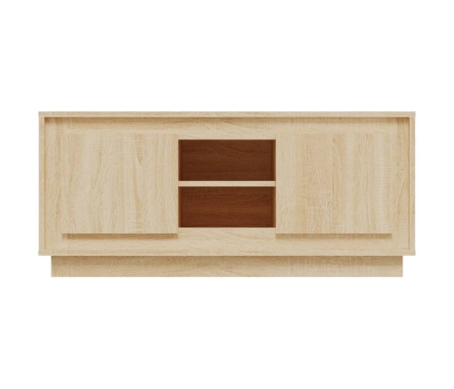 Mueble de TV madera contrachapada roble Sonoma 102x35x45 cm