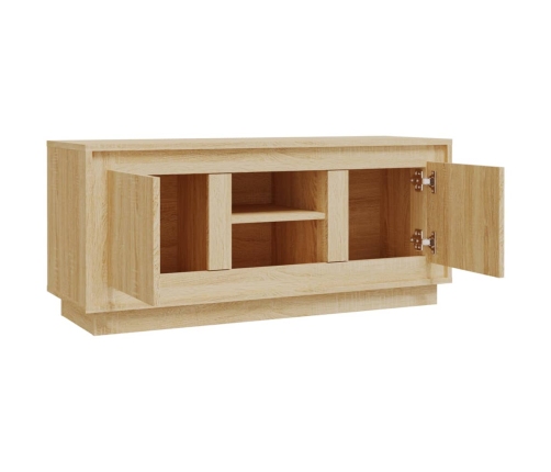 Mueble de TV madera contrachapada roble Sonoma 102x35x45 cm