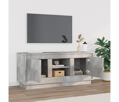 Mueble de TV madera contrachapada gris hormigón 102x35x45 cm