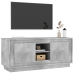 Mueble de TV madera contrachapada gris hormigón 102x35x45 cm