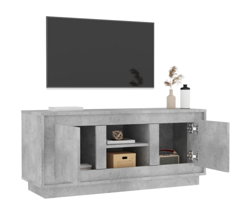 Mueble de TV madera contrachapada gris hormigón 102x35x45 cm