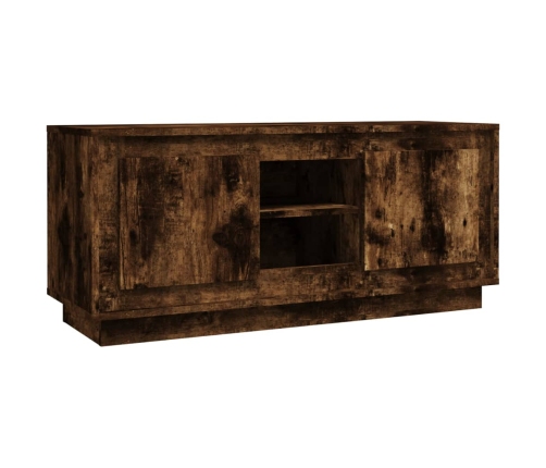 Mueble para TV madera contrachapada roble ahumado 102x35x45 cm