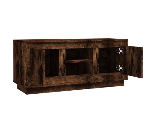 Mueble para TV madera contrachapada roble ahumado 102x35x45 cm