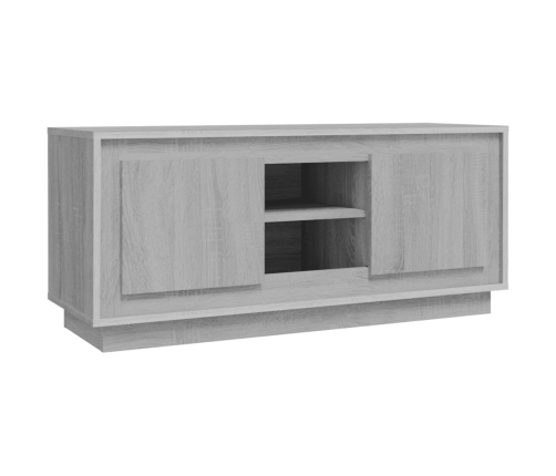 vidaXL Mueble para TV madera contrachapada gris Sonoma 102x35x45 cm