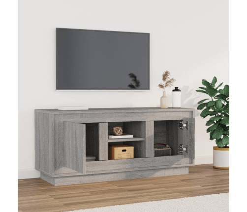 Mueble para TV madera contrachapada gris Sonoma 102x35x45 cm