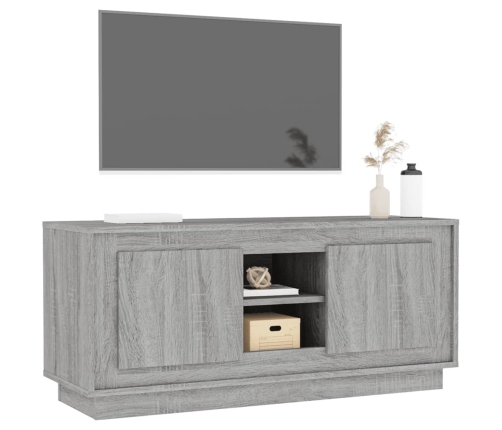 vidaXL Mueble para TV madera contrachapada gris Sonoma 102x35x45 cm