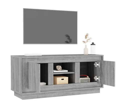 Mueble para TV madera contrachapada gris Sonoma 102x35x45 cm